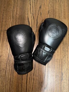 Men's Black Boxing Gloves - Padded Training Gloves- 14 oz